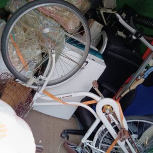 神戸市で不用品（洗濯機・自転車・布団・椅子・棚）回収致しました